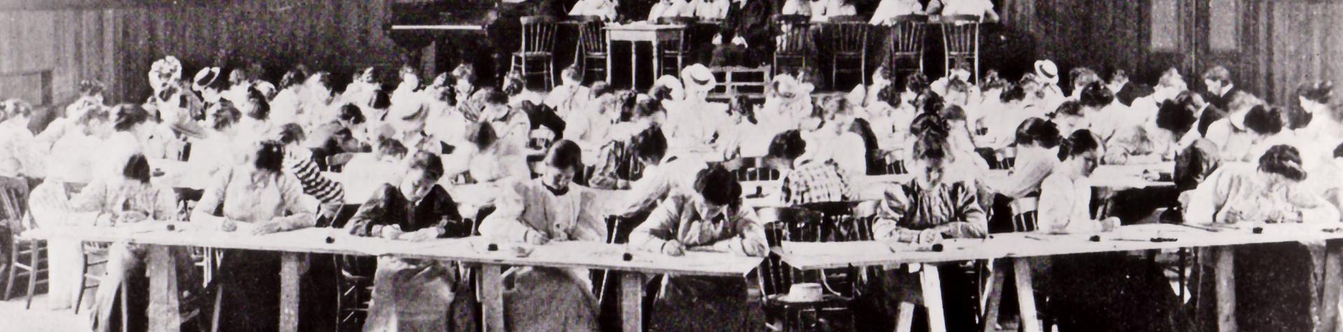 Historical Timeline - theory exams being written